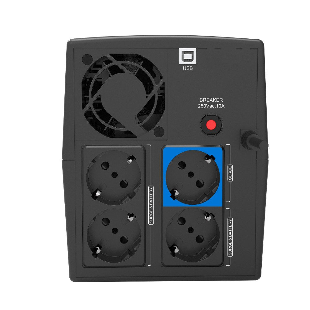 Sai Línea Interactiva Phasak Sirius 1560 Va Interactive 1560va-900w 4 Salidas Formato Torre