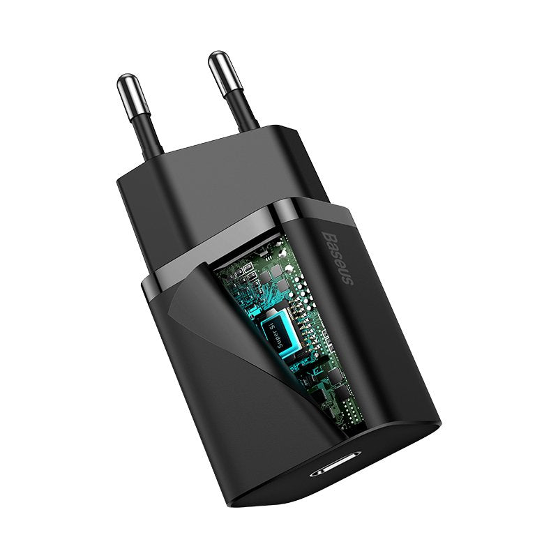 EAN 6953156230057 - Baseus TZCCSUP-B01 cargador de dispositivo móvil Universal Negro Corriente alterna Carga rápida Interior imagen 6