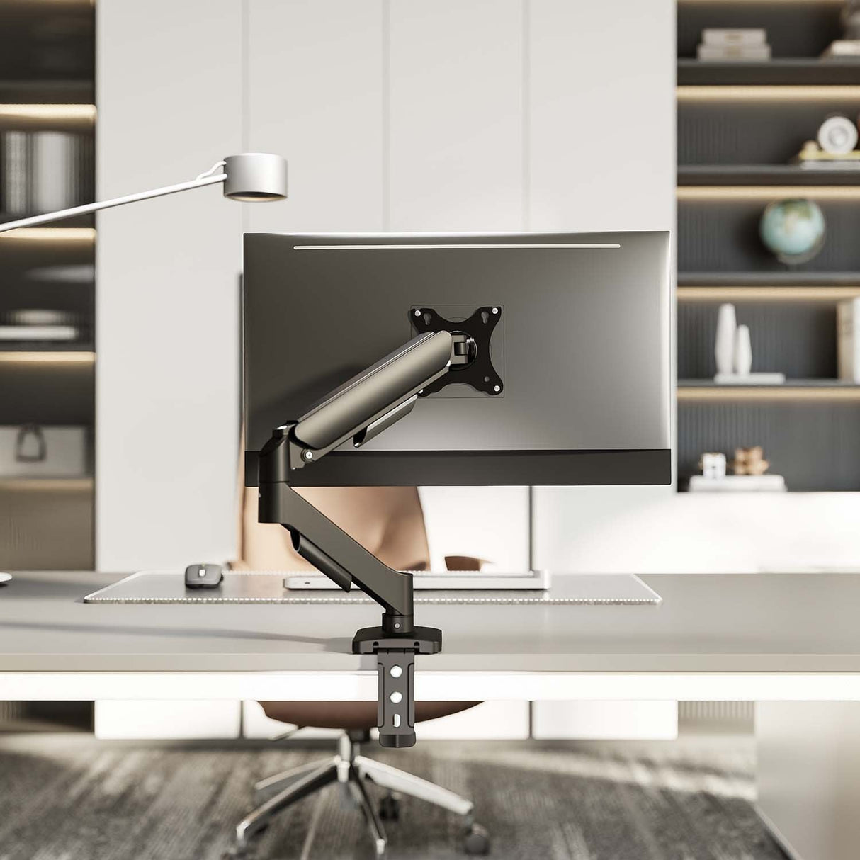 Aisens Soporte De Mesa Eco Contrapeso Giratorio E Inclinable Para Monitor/Tv 9kg (3 Pivotes, 1 Brazo) De 17-32, Negro