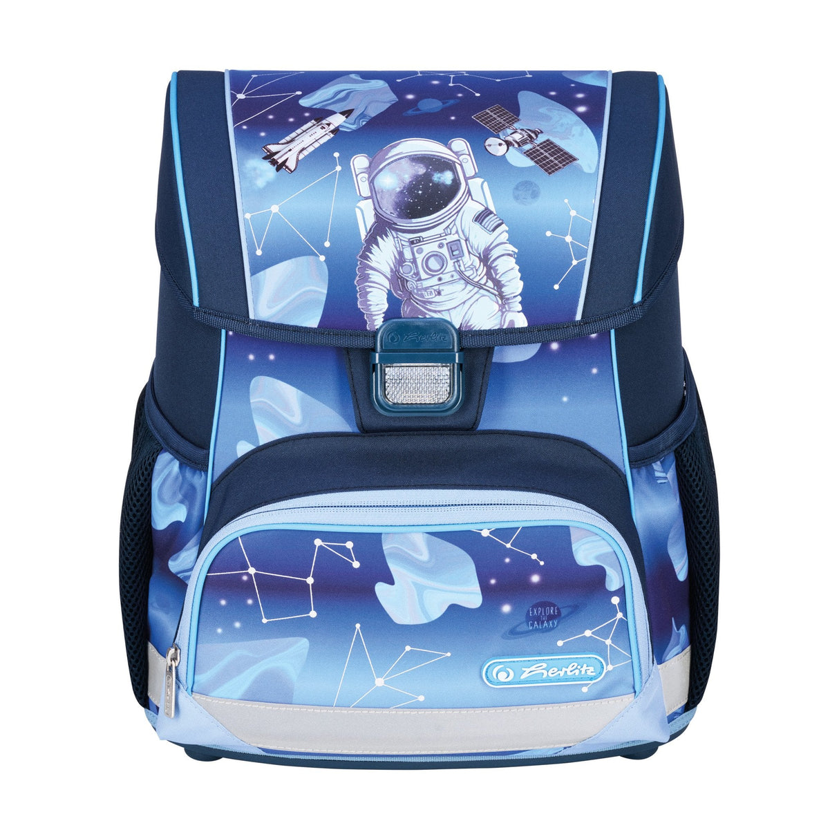 EAN 4008110397122 - Herlitz Loop Plus Cosmic Explorer juego de mochila escolar Niño Poliéster Azul, Azul oscuro imagen 2