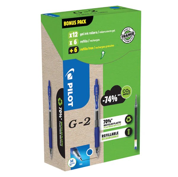 Pilot Pen G2+ 12 Minen Bolígrafo De Gel-Set
