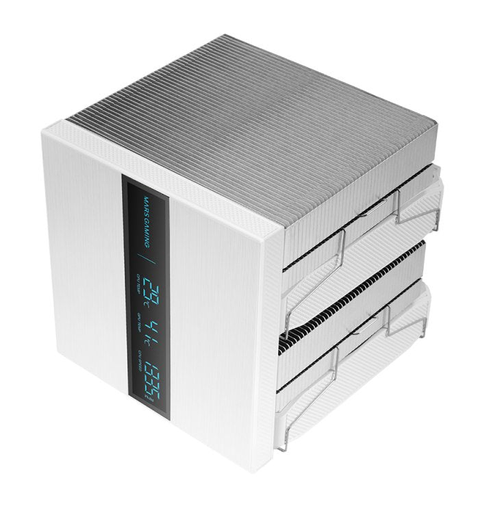 Refrigeración Cpu A-Rgb Mcpu-Lcd Pro Blanco Mars Gaming Lcd / 120 Mm Argb / 6 Heatpipes / Tdp 300w / Intel & Amd