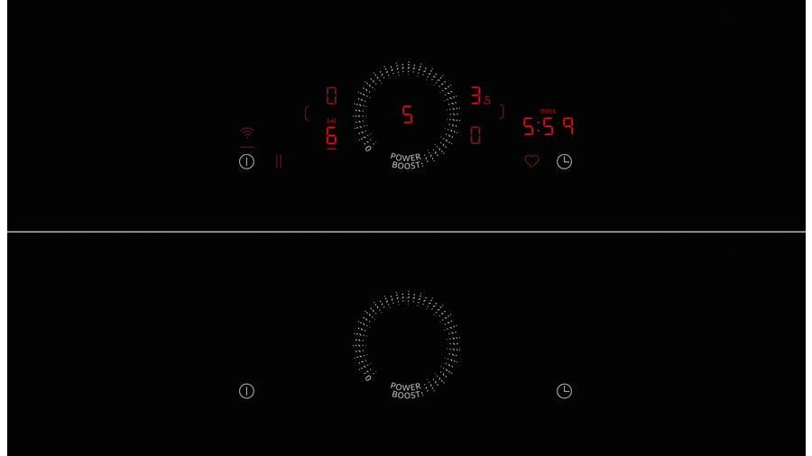 Neff V58nhq4l0 N 70, Placa De Cocina Independiente Negra, 80 Cm, Con Campana Extractora Integrada V58nhq4l0