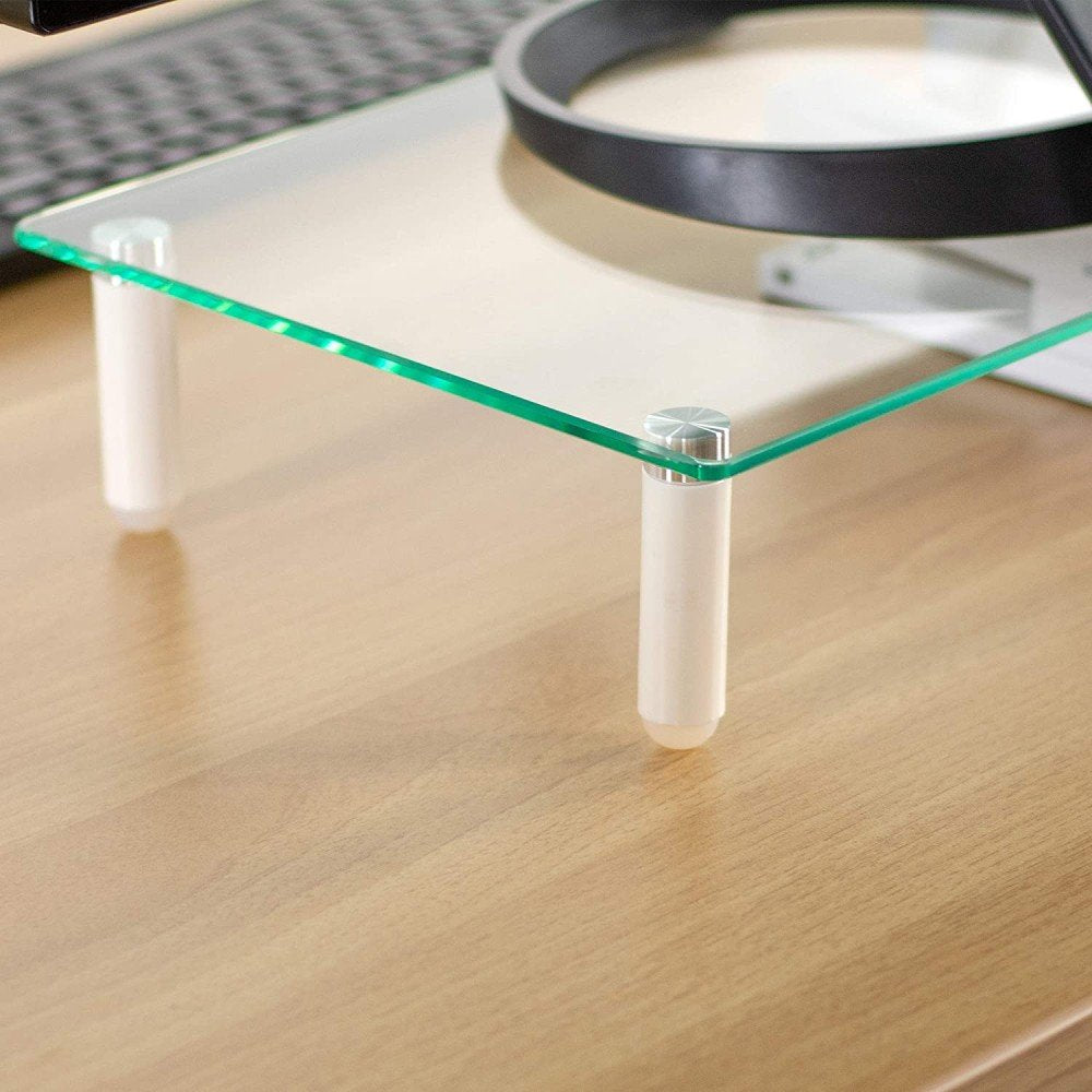 Techly Ica-Ms 461 Soporte De Mesa Para Pantalla Plana 81,3 Cm (32") Independiente Transparente, Blanco