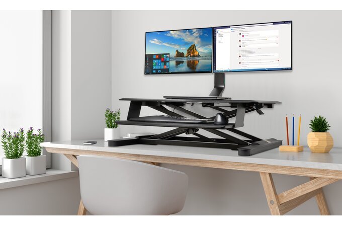 Soporte Kensington Smartfit Space-Saving Dual 2 Monitores Negro