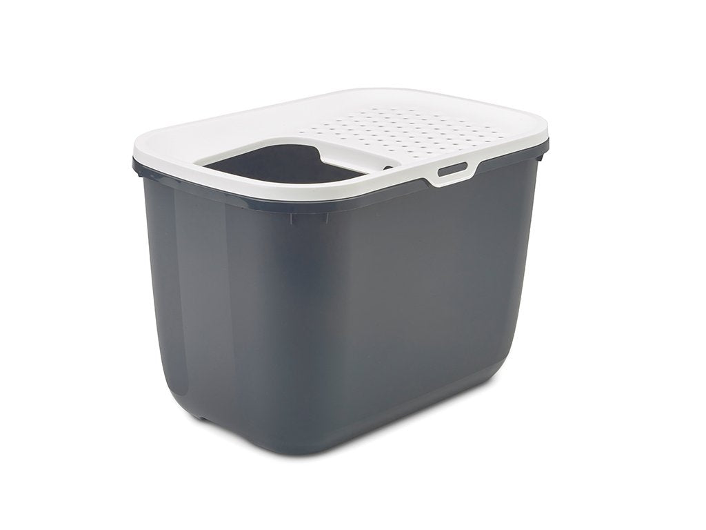 EAN 5411388201807 - Savic Hop In Gato Caja de arena con entrada superior Gris, Blanco imagen 1