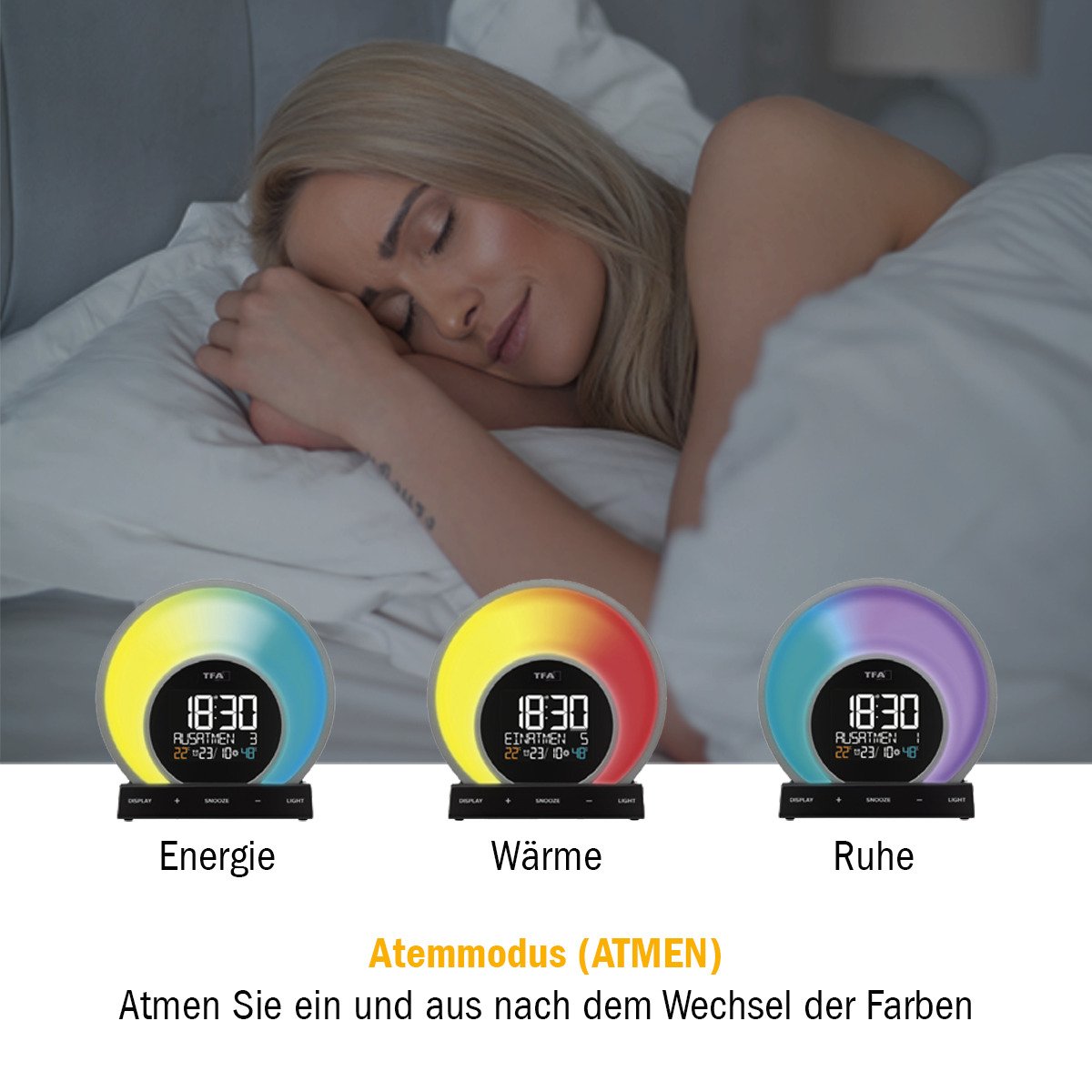 Tfa Despertador Luminoso Y Clima Ambiental Soluna 60.2026.01