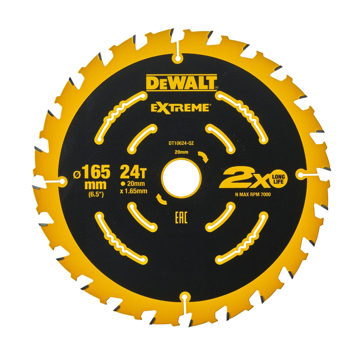 Dewalt Dt10624-Qz Elite Csb 165 X 20mm 24t