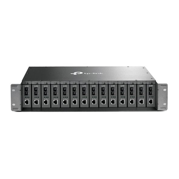 Chasis Tp-Link Bastidor Para 14 Slots No Gestion Para Rack De 19 Soporta Fuente Redundante