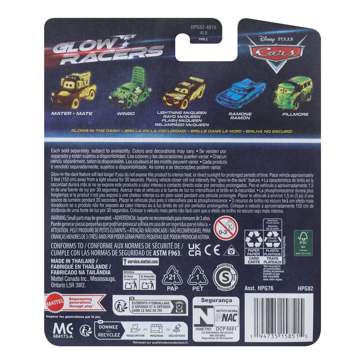 EAN 0194735158515 - Disney Pixar Cars HPG82 vehículo de juguete imagen 5