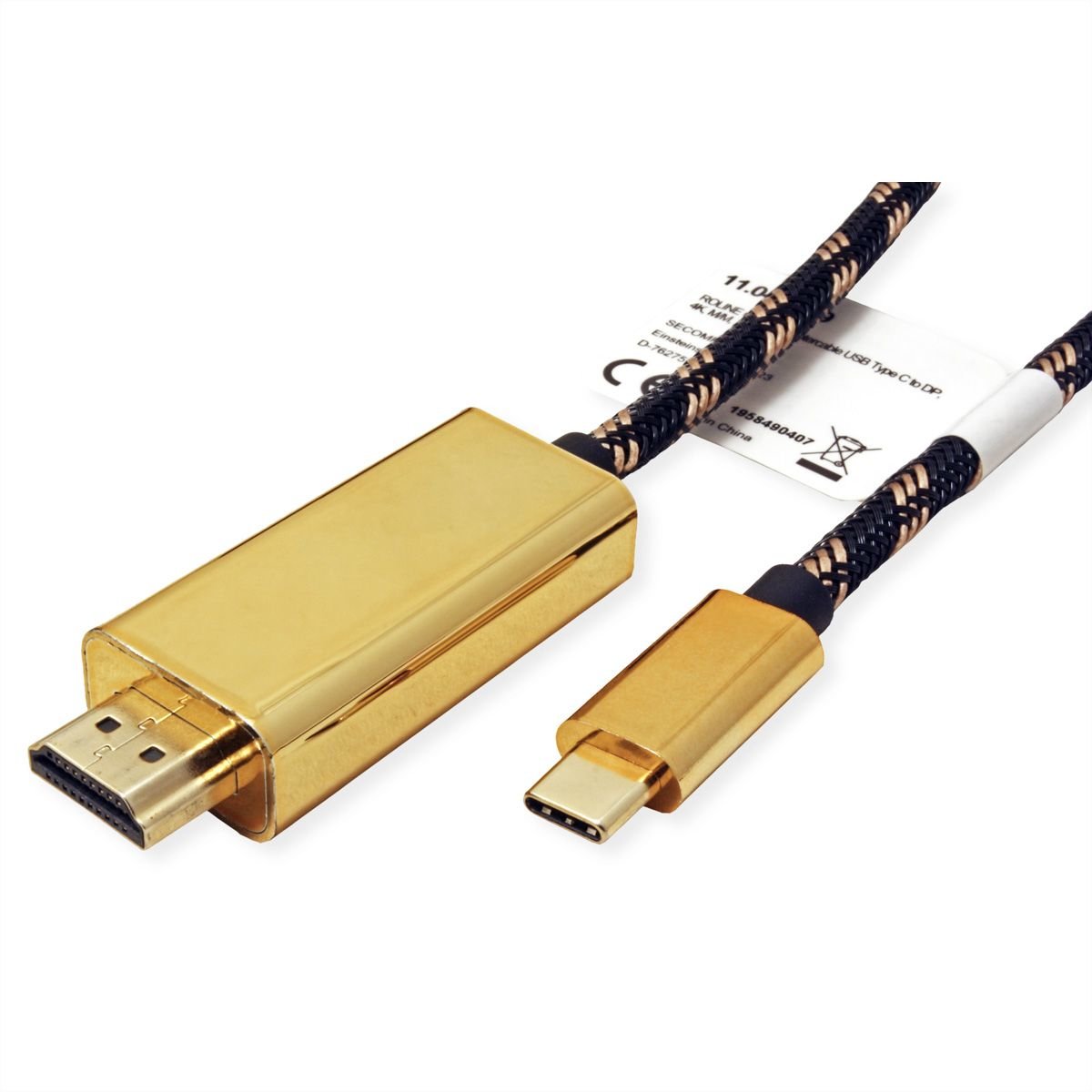 Roline Dorado Usb Tipo C - Hdmi Cable Adaptador, M M, 1 M