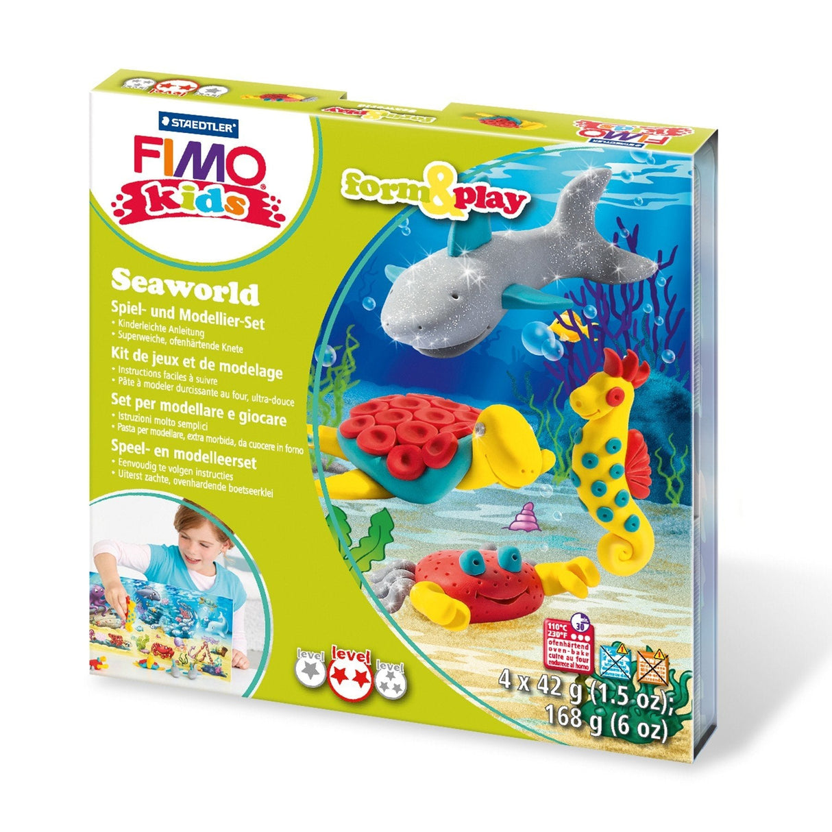 EAN 4007817806289 - Staedtler FIMO kids 8034 Pasta de modelar 42 g Gris, Rojo, Turquesa, Amarillo 1 pieza(s) imagen 1