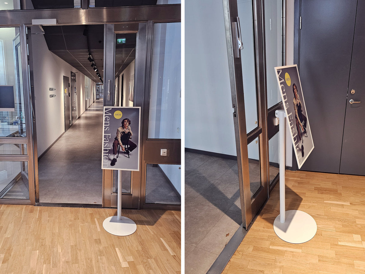 M Pro Series - Single Pole Floorbase 2 White
