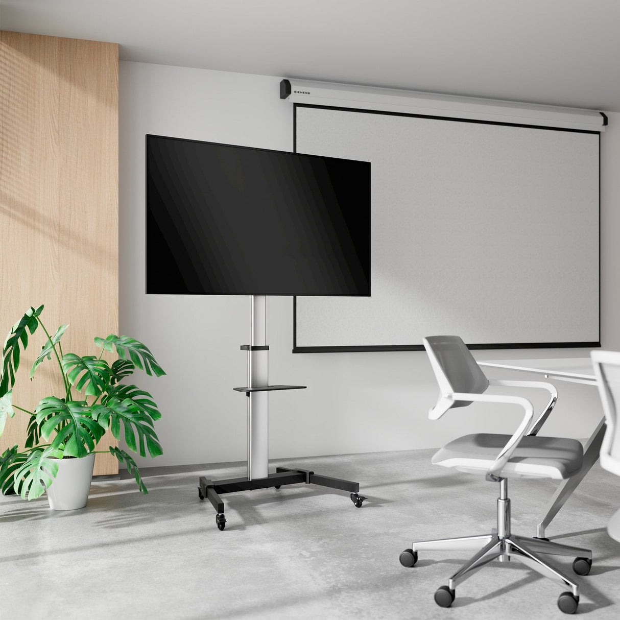 EAN 8436574709087 - AISENS FT86TRE-197 soporte para pantalla de señalización 2,18 m (86") Negro, Plata imagen 6