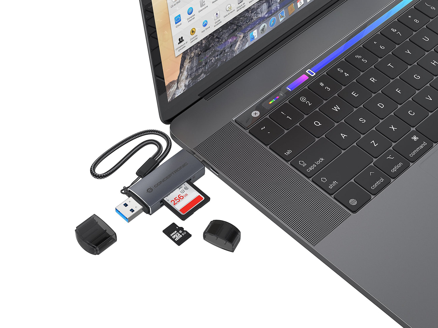 Lector De Tarjetas Conceptronic Usb-C Usb-A -> Micro Sd Tf Sw