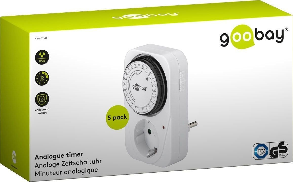 EAN 4040849555404 - Goobay 55540 contador eléctrico Blanco Temporizador diario imagen 3