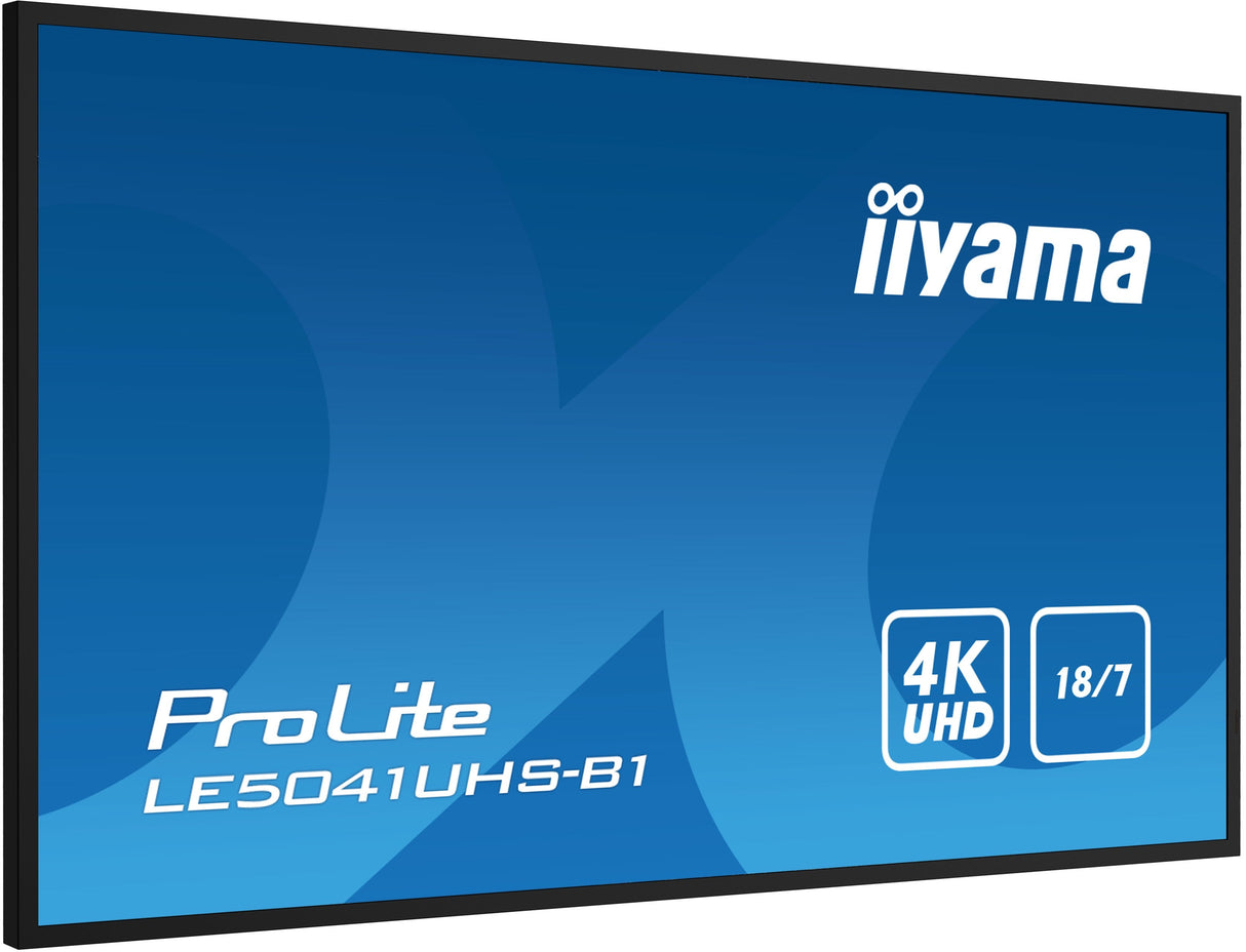 Iiyama Le5041uhs-B1 Pantalla De Señalización Pantalla Plana Para Señalización Digital 125,7 Cm (49.5") Lcd 350 Cd / M² 4k Ultra Hd Negro 18/7