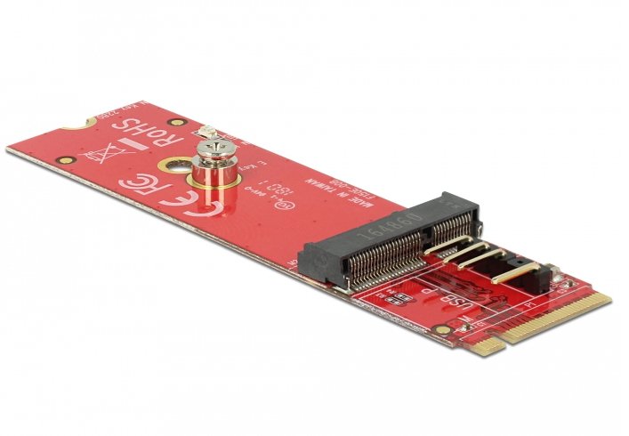 Delock Convertidor M.2 Clave M Macho Ranura M.2 Clave E Para Módulos Usb Y Pcie