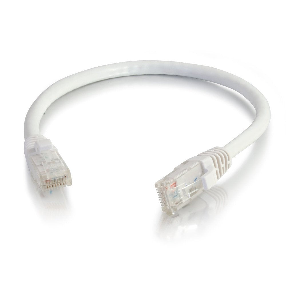 C2g Cat6a Booted Shielded (Stp) Network Patch Cable Cable De Interconexión Rj-45 (M) A Rj-45 (M) 50 Cm Stp Cat 6a Moldeado Sin Enganches Trenzado Blanco