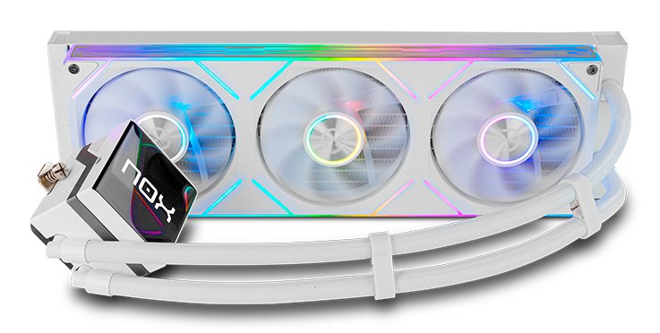 Refrigeracion Liquida Cpu Nox M-360 Lcd 3xvent 120mm Pwm Argb Blanco