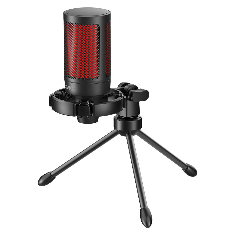 EAN 5901986047711 - Savio wired gaming microphone with backlight tripod USB SONAR PRO Negro, Rojo Micrófono para videoconsola imagen 1