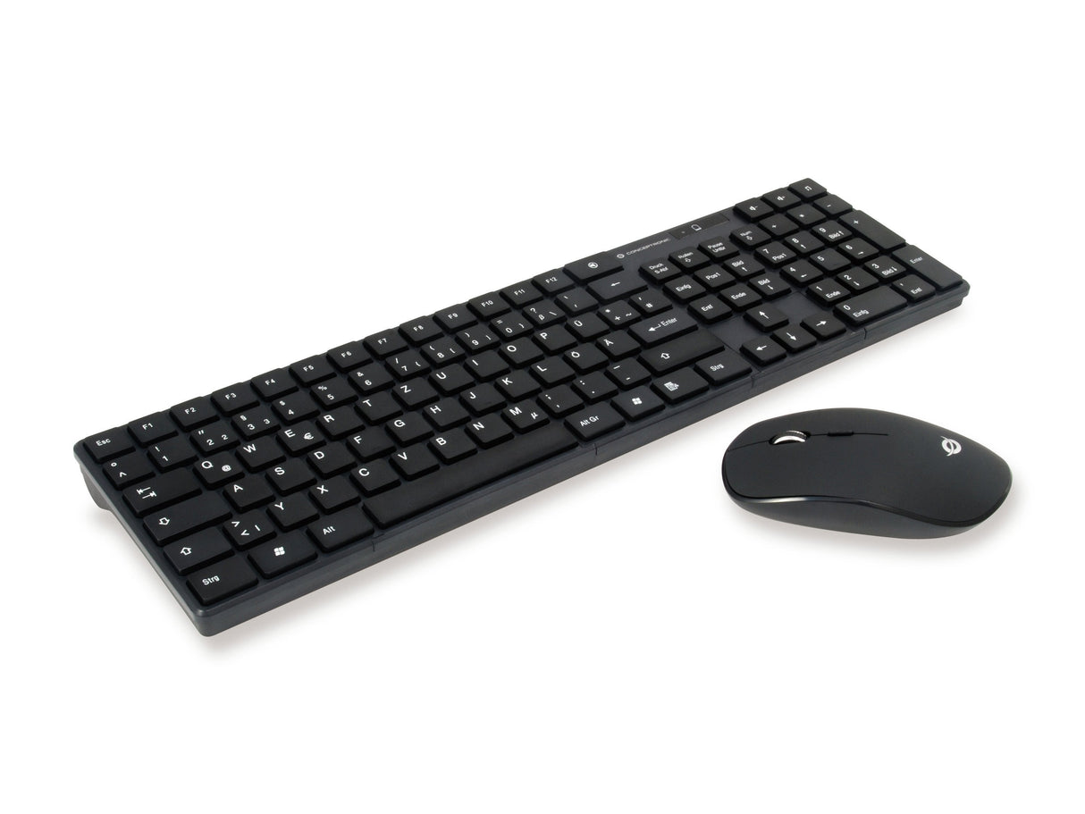 Conceptronic Orazio Teclado (Aleman) + Raton Rf , Qwerty, Negro