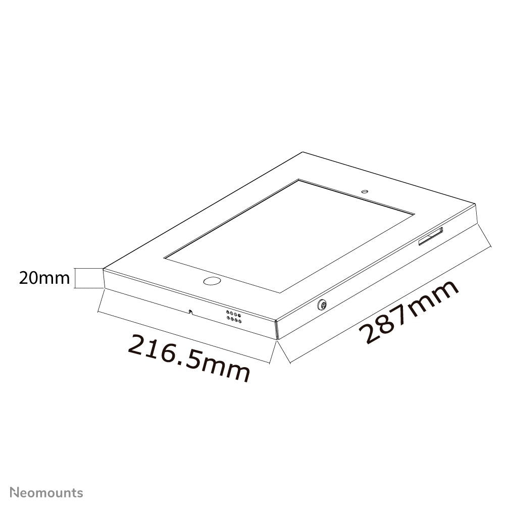 EAN 8717371444327 - Neomounts IPAD2N-UN20BLACK soporte de seguridad para tabletas Negro 24,6 cm (9.7") imagen 4