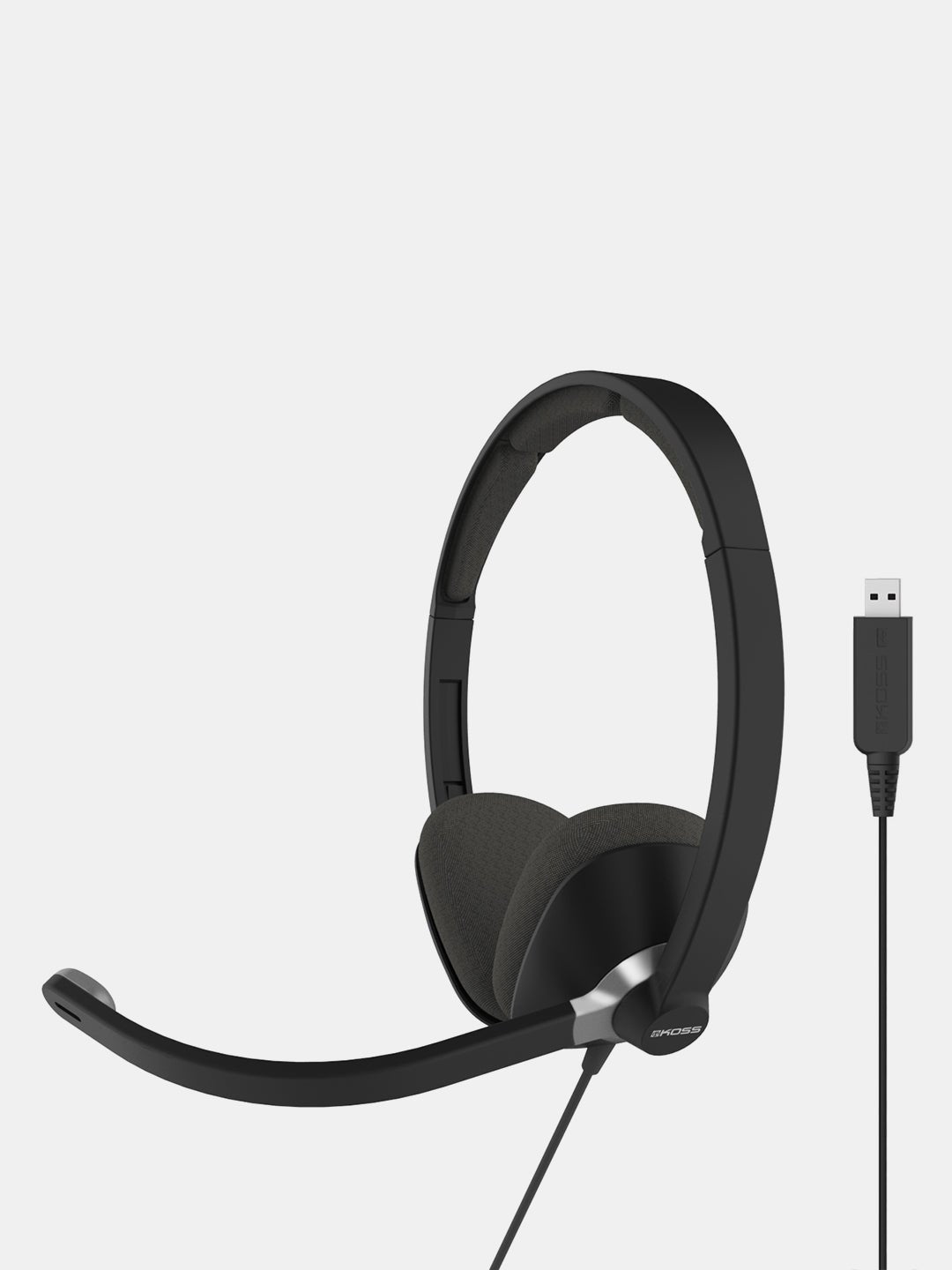 Koss Auriculares De Comunicaciã³n Usb Cs300 Supraaurales, Micrã³fono, Cancelaciã³n De Ruido, Usb, Negro