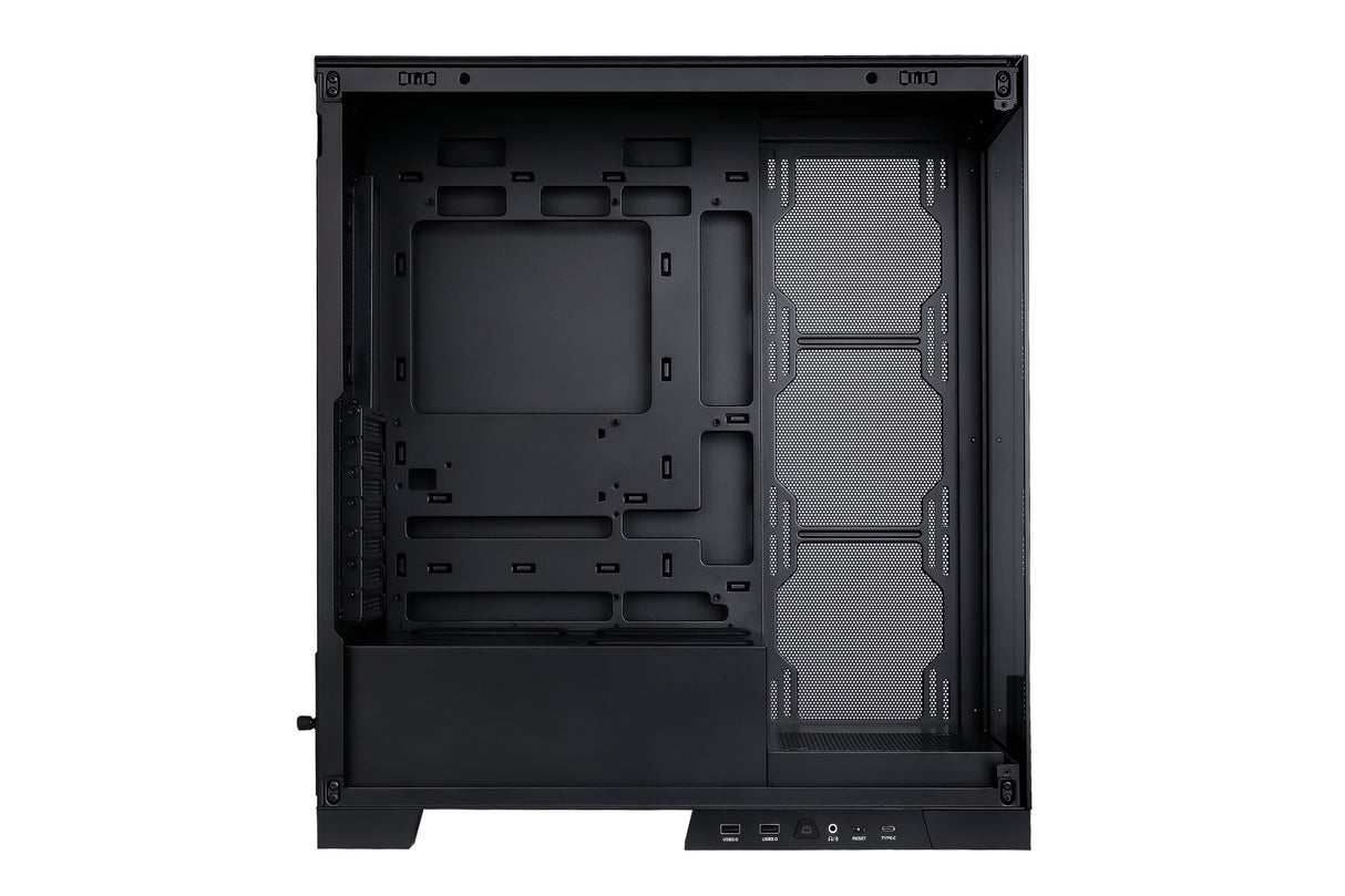 Abysm Danube Sava H500 Black Caja Torre Atx, Itx, Micro Atx - Lateral Y Frontal Cristal Templado - 3.5" Y 2.5" - Usb-A,