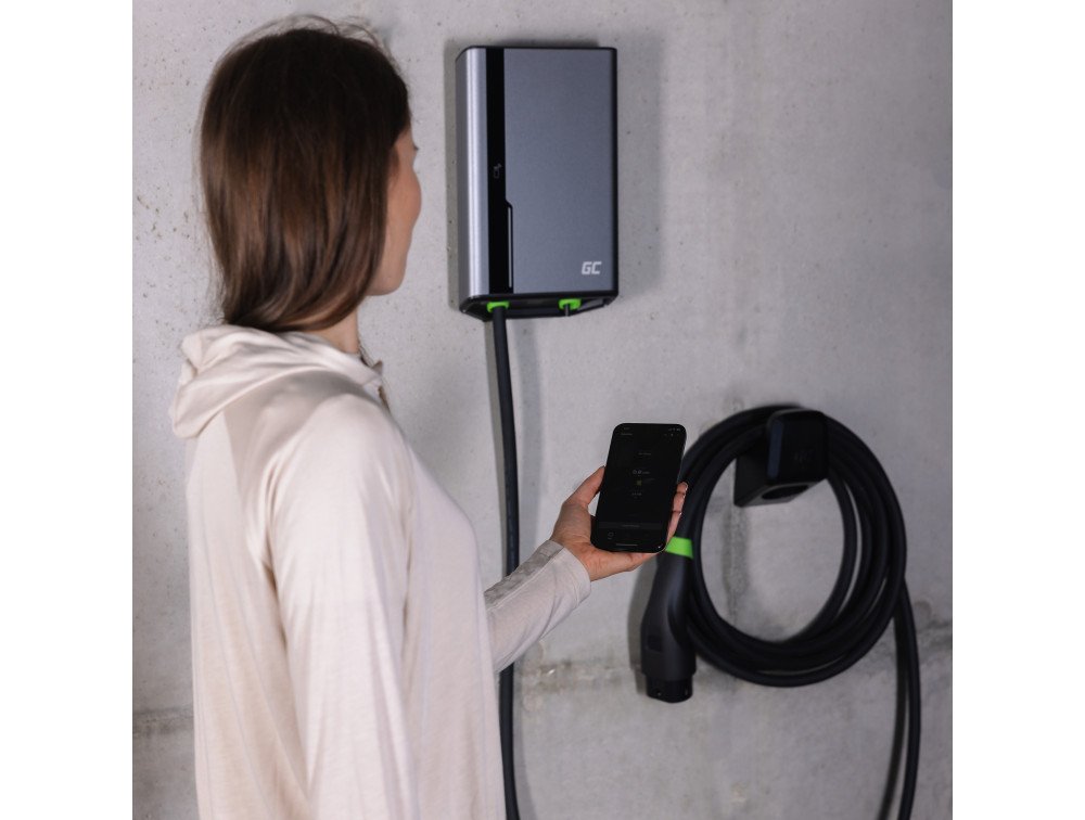Green Cell Evgcakhh1 Habu Holder Soporte De Cable De Carga Ev Para Enchufe Tipo 2