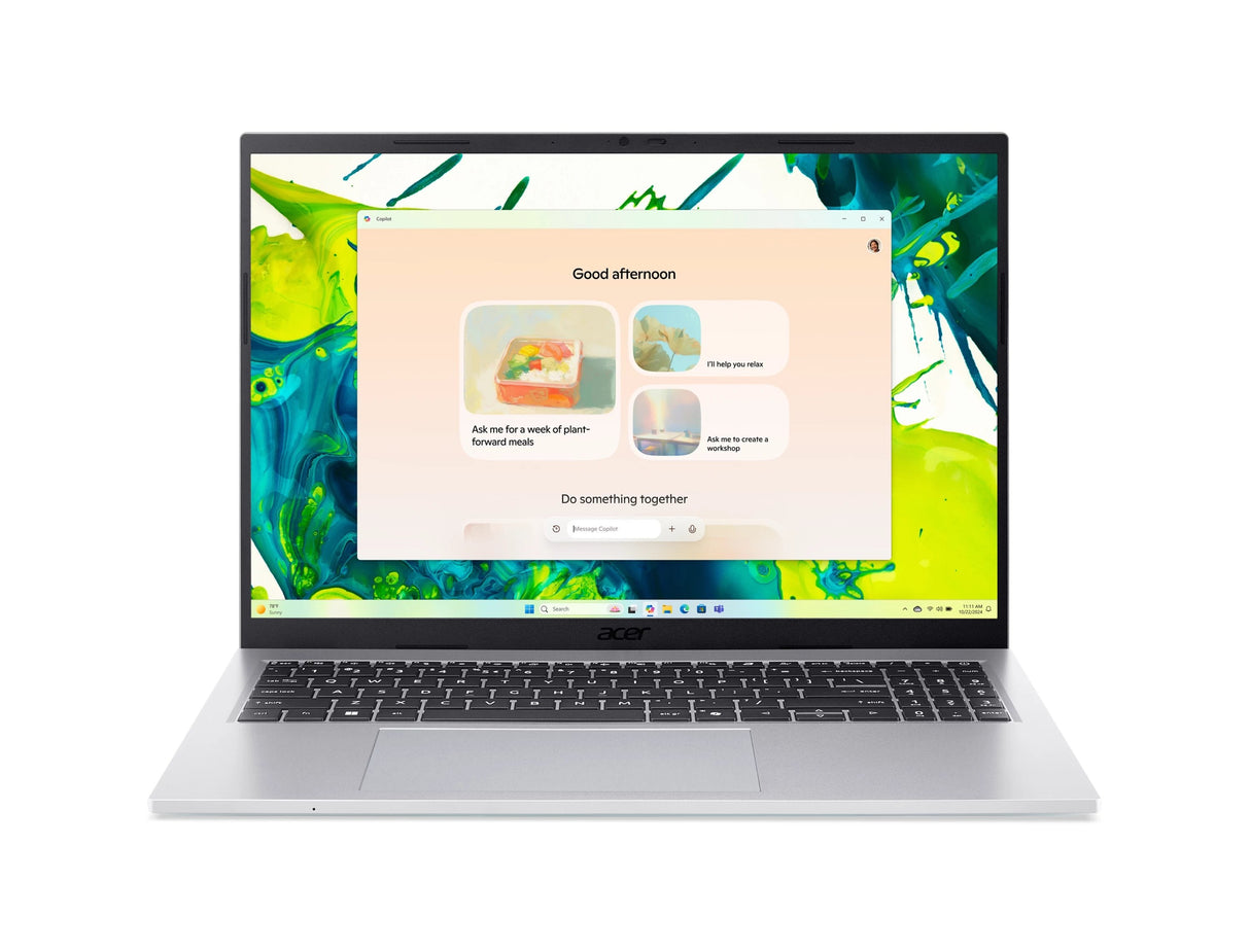 Portatil Acer Aspire Go 16 Ag16-71p Intel Core 9 270h Win 11 Home 16 Gb Ram 512 Gb Ssd Nvme 16" Ips 1920 X 1200 @ 120 Hz Wi-Fi 6 Plata Pura Kbd: Español