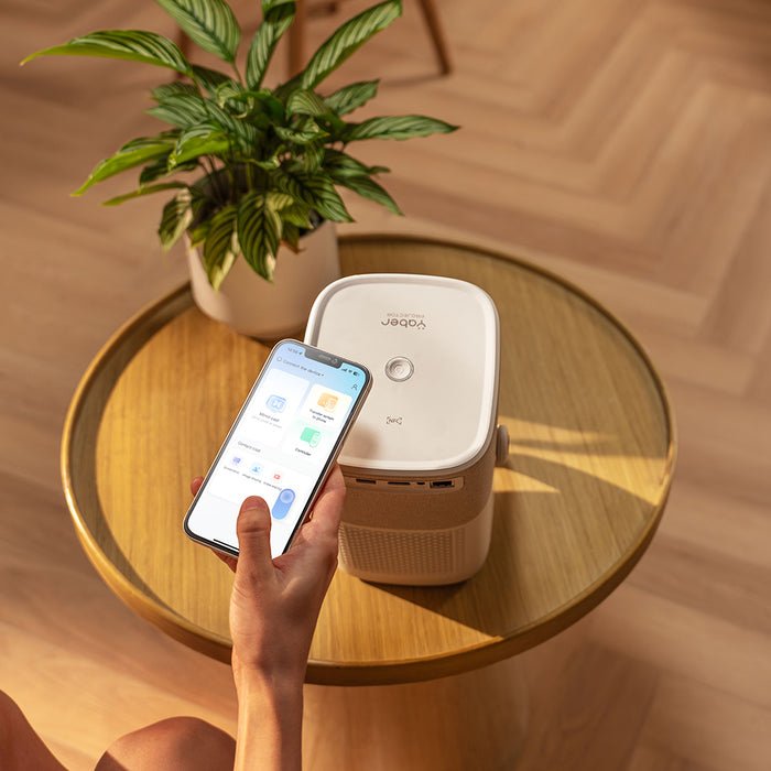 Proyector Portátil Con Batería Yaber T2 Plus Sonido Jbl - Beige