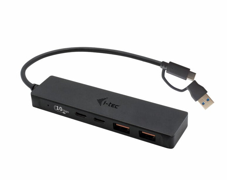 I-Tec Usb-C Hub 2+2x Usb-C/A Perp Usb-C Metal Hub 2xusb-C 2xusb-A