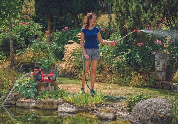 Bomba De Jardín A Batería Einhell Aquinna 18/30 F Led, 18 Voltios Rojo/Negro, Sin Batería Ni Cargador