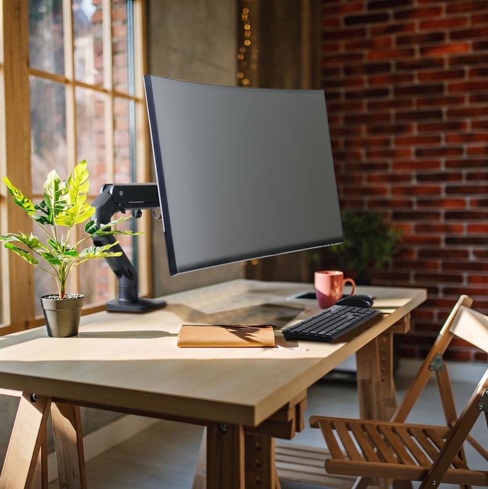 EAN 0698833084474 - Ergotron HX Series 45-475-224 soporte para monitor 124,5 cm (49") Escritorio Negro imagen 4