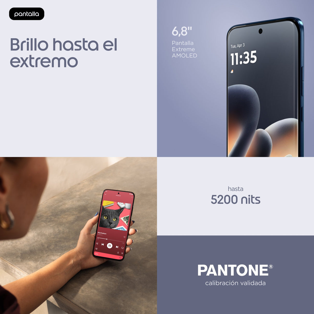 EAN 0840493615790 - Motorola edge 70 pro 17,2 cm (6.78") SIM doble Android 16.0 5G USB Tipo C 12 GB 512 GB 6500 mAh Azul oscu imagen 10