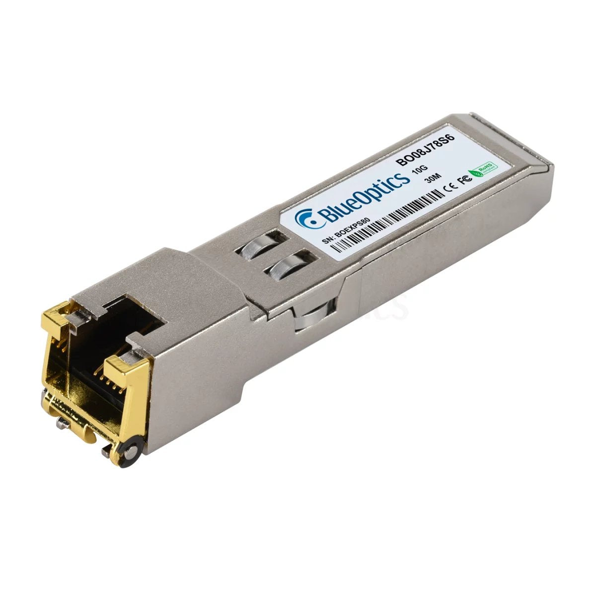 Blueoptics Extreme Networks 10gb-T-Sfpp Blueoptics Bo08j78s6 Sfp+ Transceiver, Cobre Rj45, 10gbase-T, 30 M