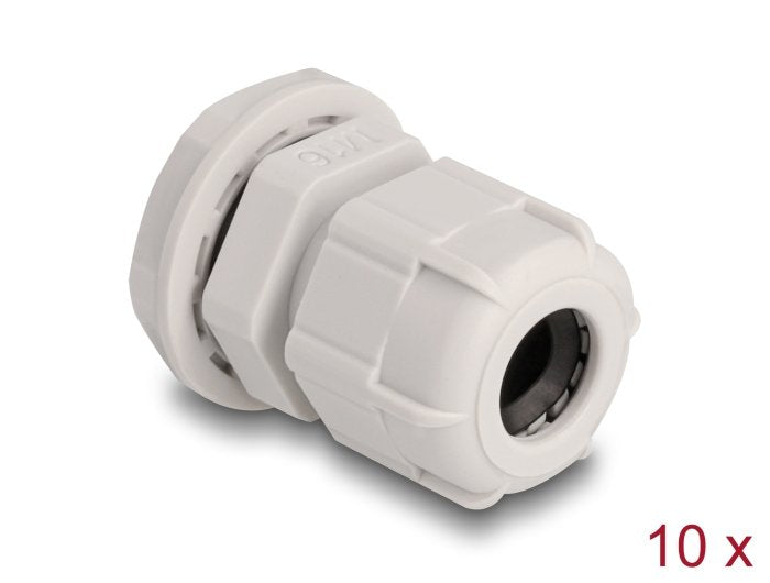 Delock 60654 Prensacables M16 10 Piezas Gris