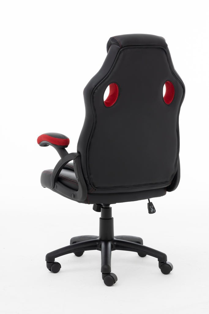 Silla Gaming Raptor Gs-40 Pu + Tela Negro Rojo