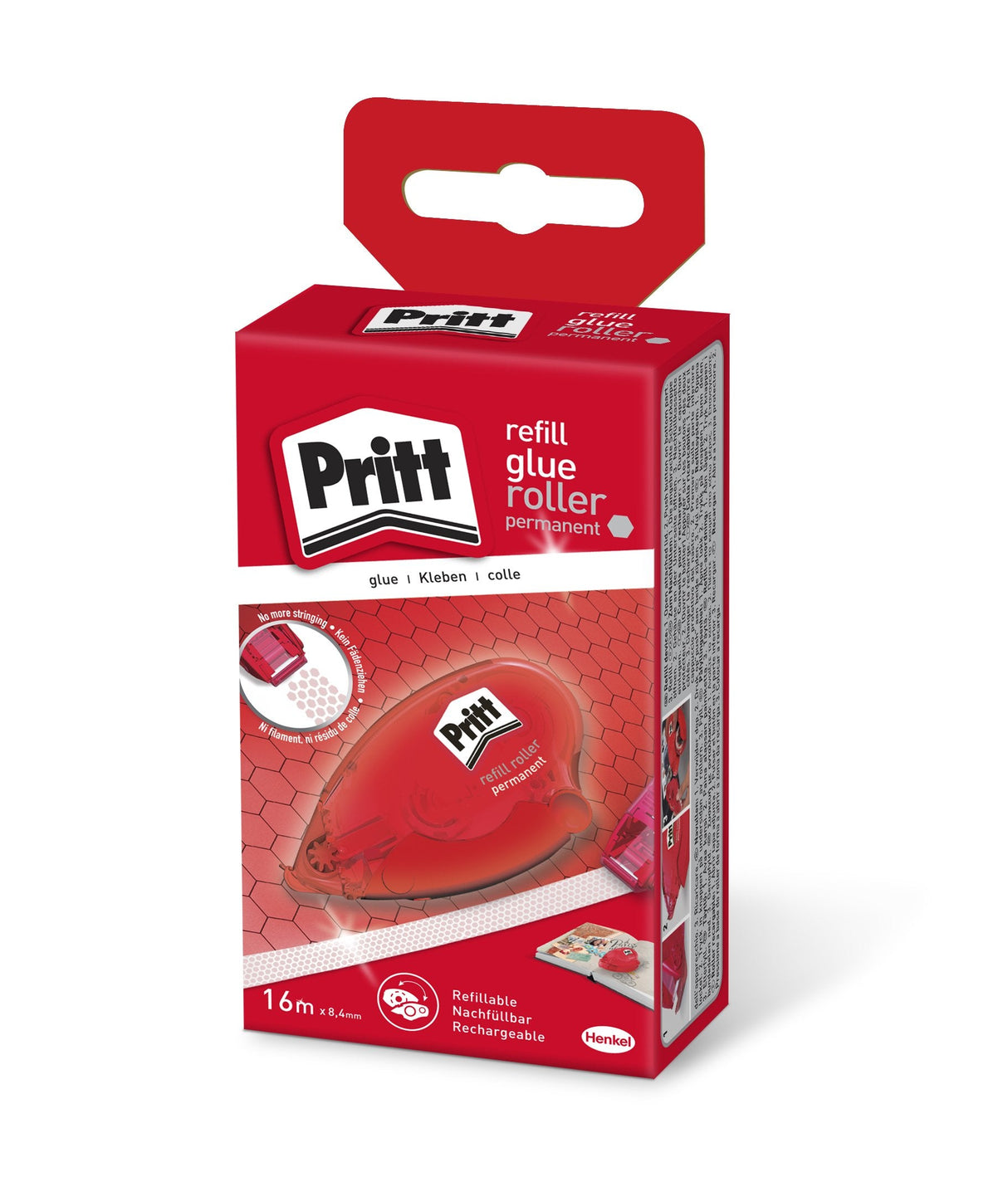 Rodillo De Recarga De Pegamento Pritt, A: 8,4 Mm, L: 16 M, Permanente