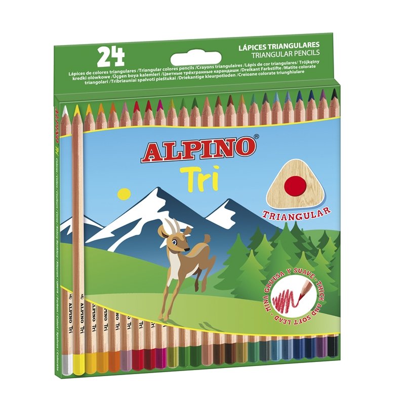 Alpino Lápices De Colores Tri 175mm Estuche De 24 C/Surtidos