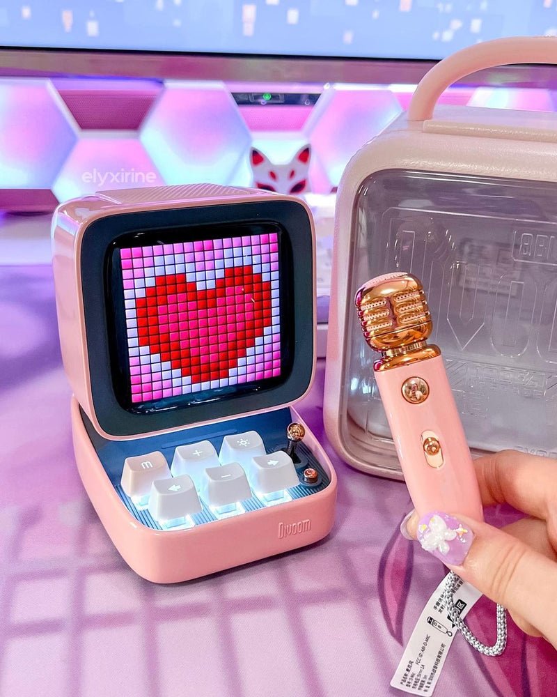 Divoom Ditoo Altavoz Bluetooh Con Microfono Rosa