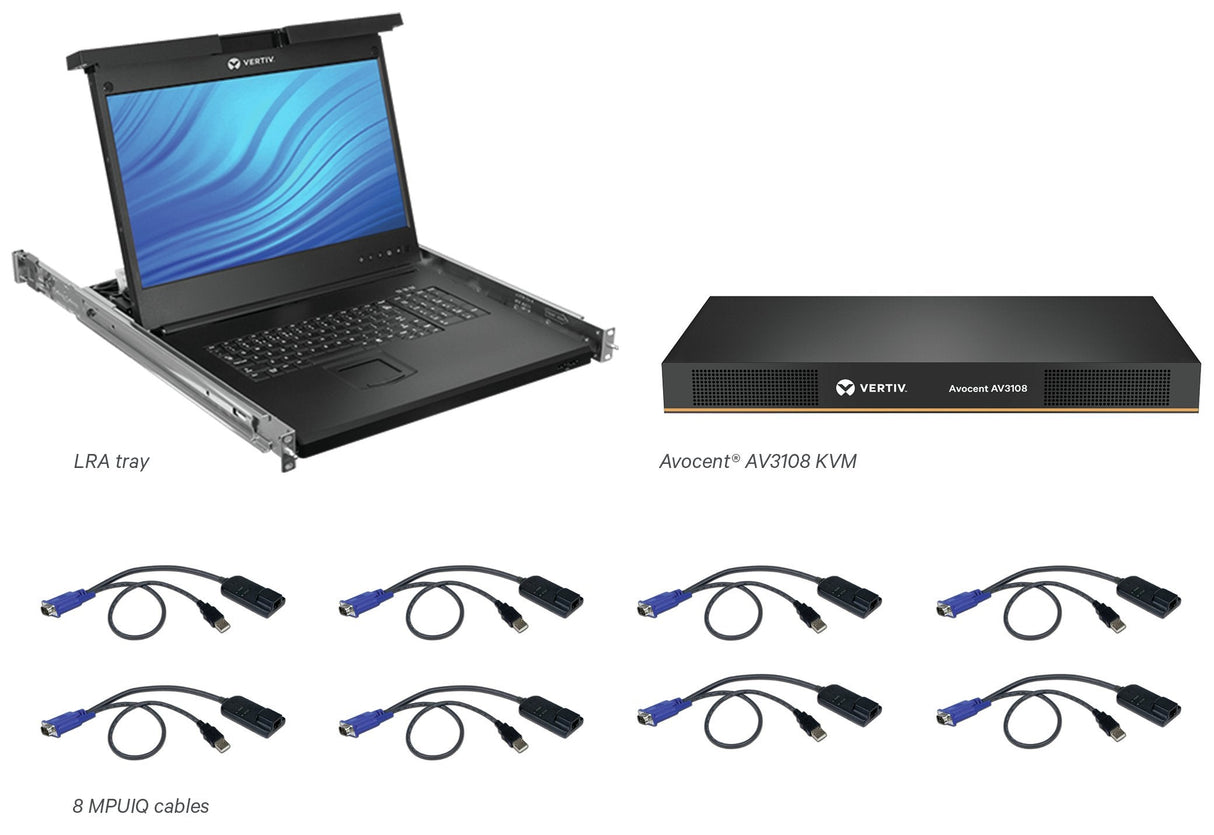 Avocent Local Rack Access Consola Kvm Con Conmutador Kvm 8 Puertos Usb 19" (18.5" Visible) Montaje En Bastidor 1366 X 768 @ 60 Hz 250 Cd/M² Vga 1u