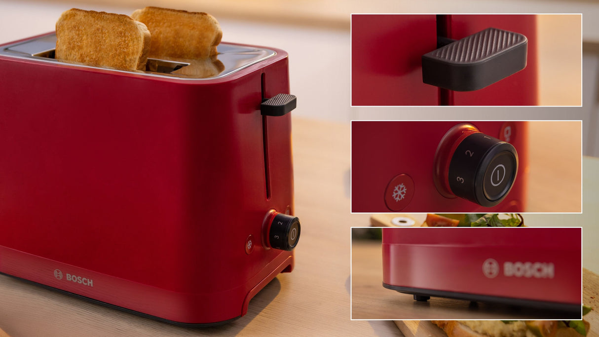 EAN 4242005403066 - Bosch TAT3M124 tostadora 2 rebanada(s) 950 W Rojo imagen 2