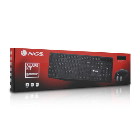 EAN 8435430617726 - NGS Allure Kit, QWERTY, ES teclado Ratón incluido Universal RF inalámbrico Negro imagen 8