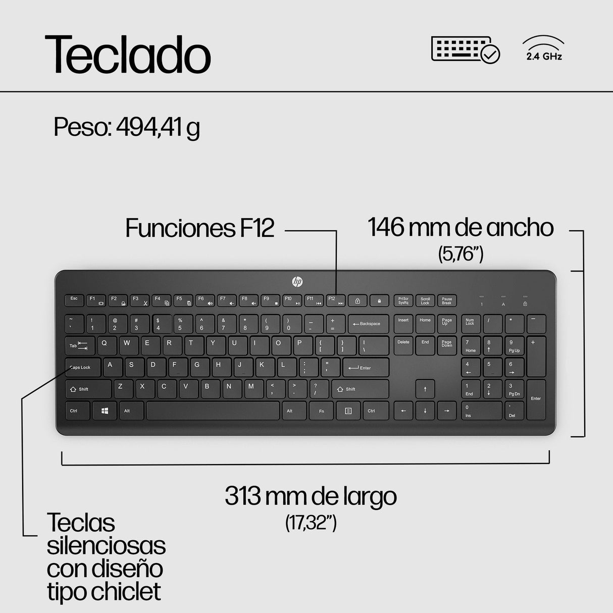 230 Wireless Keyboard Black
