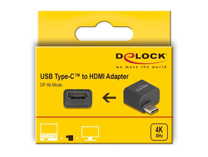 Delock 64256 Mini Adaptador Usb Type-C Macho A Hdmi Hembra (Modo Dp Alt) 4k