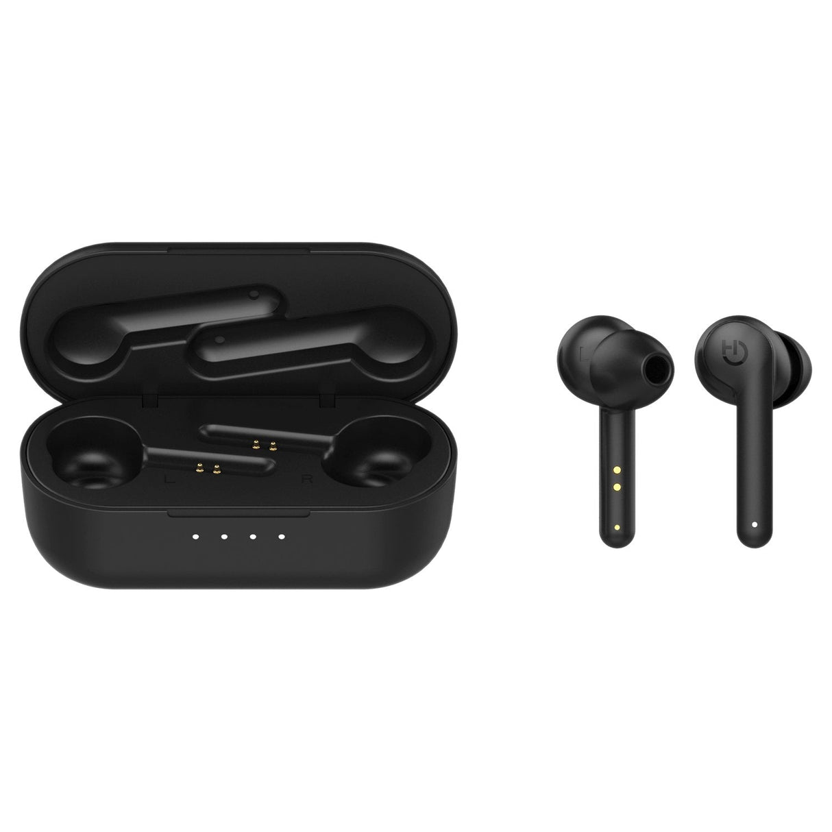 Auriculares Bluetooth Hiditec Vesta Con Estuche De Carga Autonomía 8h Negros