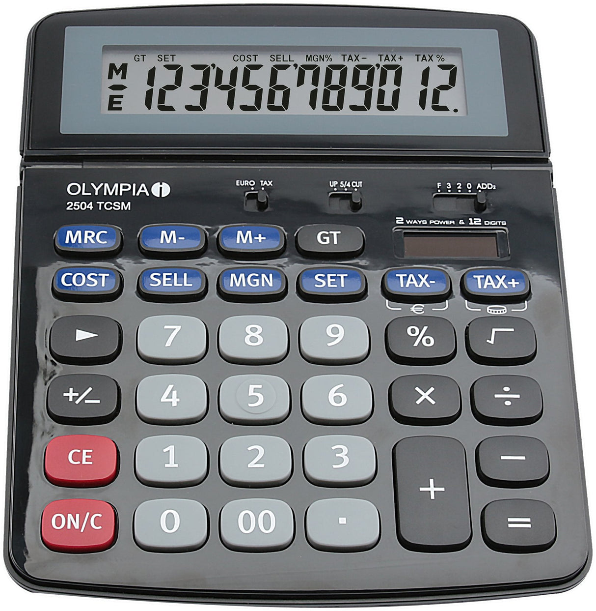 EAN 4030152401840 - Olympia 2504 calculadora Escritorio Calculadora financiera Negro, Azul, Gris imagen 1