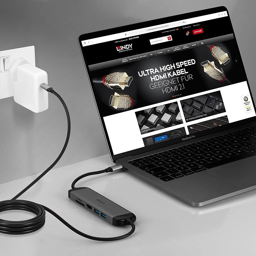 Lindy 43326 Micro Dock Station Para Portatil Usb 3.2 Tip